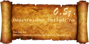 Oesztreicher Szilvána névjegykártya